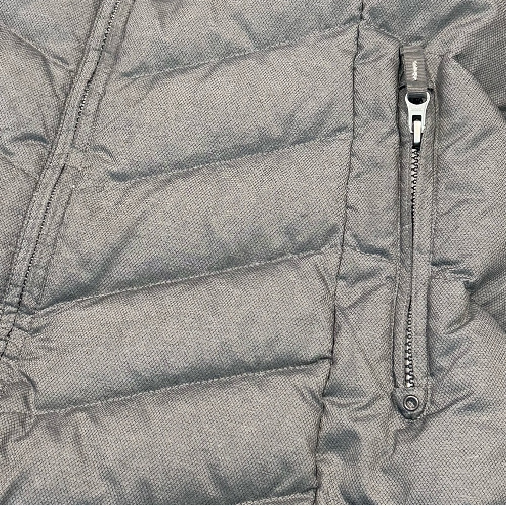 Eddie Bauer Gray Puffer Jacket Down Filled Long Length Women’s Size Tall Large - Picture 3 of 8